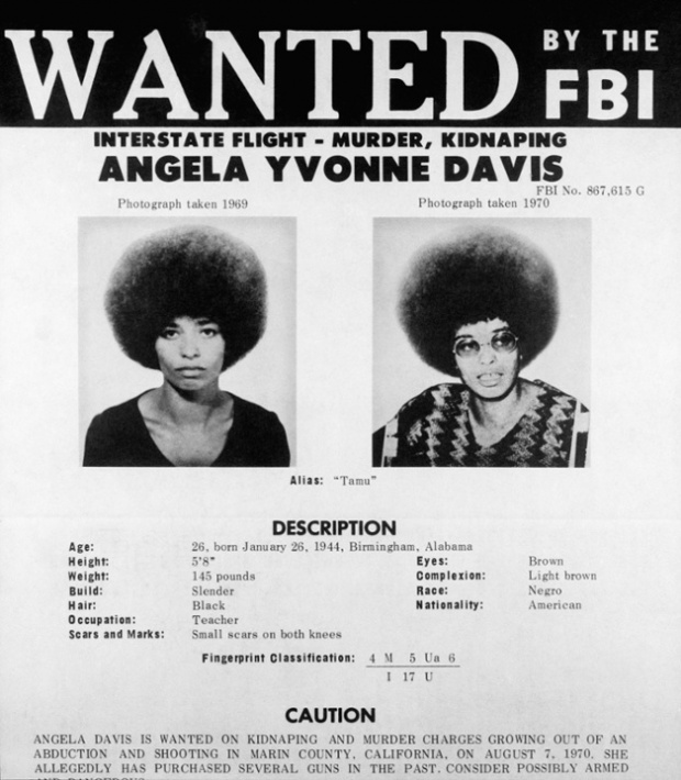 Davis’s wanted poster from 1970. Photograph: Bettmann/Corbis