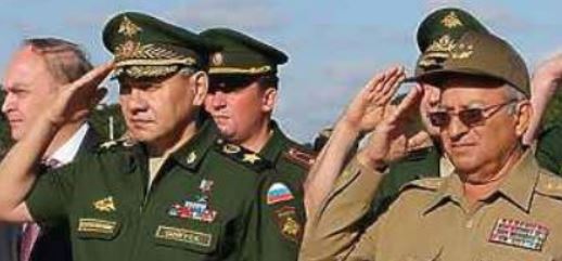 Generals Sergei Shoigu and Leopoldo Cintra Frías in Havana in mid-February.
