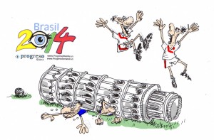 (6-20-14) - 2014 looks like the year for Latin America at the World Cup. Another European powerhouse, this time Italy, went down to defeat at the hands of Costa Rica with a score of 1-0. As the final whistle blew, Tico defender Junior Diaz threw himself to the Arena turf and cried with emotion.