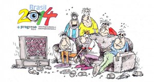 (6-27-14) Kicking, pushing, judges blind to penalties or inventing some.  Good and bad soccer...