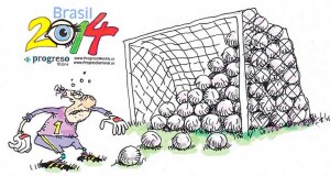 (6-23-14) It was a busy day of soccer. Goals and more goals were scored. Brazil scored 4, Mexico 3, Netherlands 2, and even Spain hit on three … but a bit late!!! They had one leg on the plain ride back home after being eliminated.