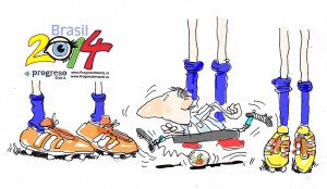 Lionel Messi scored a goal that is destined to go down in World Cup folklore as Argentina triumphed over tournament newcomers Bosnia-Herzegovina. Argentina was triumphant, 2-1. And the Argentinian known as The Flea seemed to have the ball tied to his shoe...