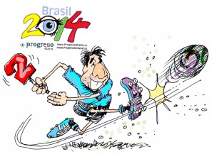 (6-19-14) - Uruguay is celebrating tonight. A great game and victory, beating England 2 – 1. Star of the match, Luis Suarez, who had missed Uruguay’s opening game due to injury, made a spectacular return with two goals. . 