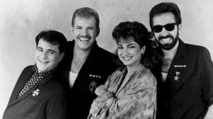 Gustavo Lezcano, second from left, during his Miami Sound Machine days.