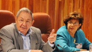 Raul Castro with Lina Pedraza Rodríguez,