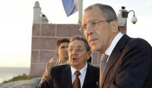 Foreign Minister Sergei Lavrov with President Castro in undated photo.