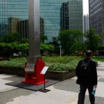 The sculpture 'Courthouse', in Four Gateway Center's upper level plaza Wednesday Aug. 27, 2014 by artist Alexandre Arrechea.