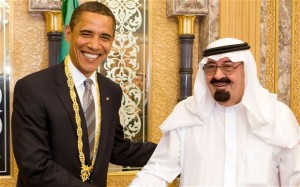 President Obama with the Saudi's King Abdullah