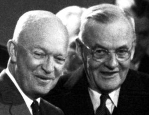 President Dwight D. Eisenhower and John Foster Dulles.