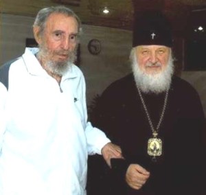 Fidel Castro and Metropolitan Kirill on Oct. 20, 2008, in Havana.