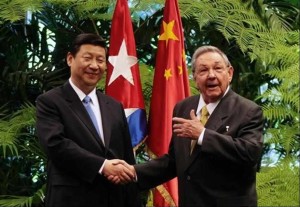 Xi Jinping and Raúl Castro in mid-July 2014.