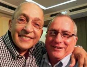 Juan Formell (left) with Mario Angel Escalona, EGREM managing director. 