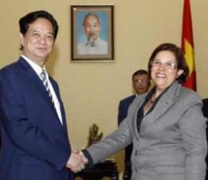 Lina Pedraza RodrÌguez meets with Vietnamese Prime Minister Nguyen Tan Dung.