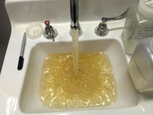 Water in a Flint area hospital.