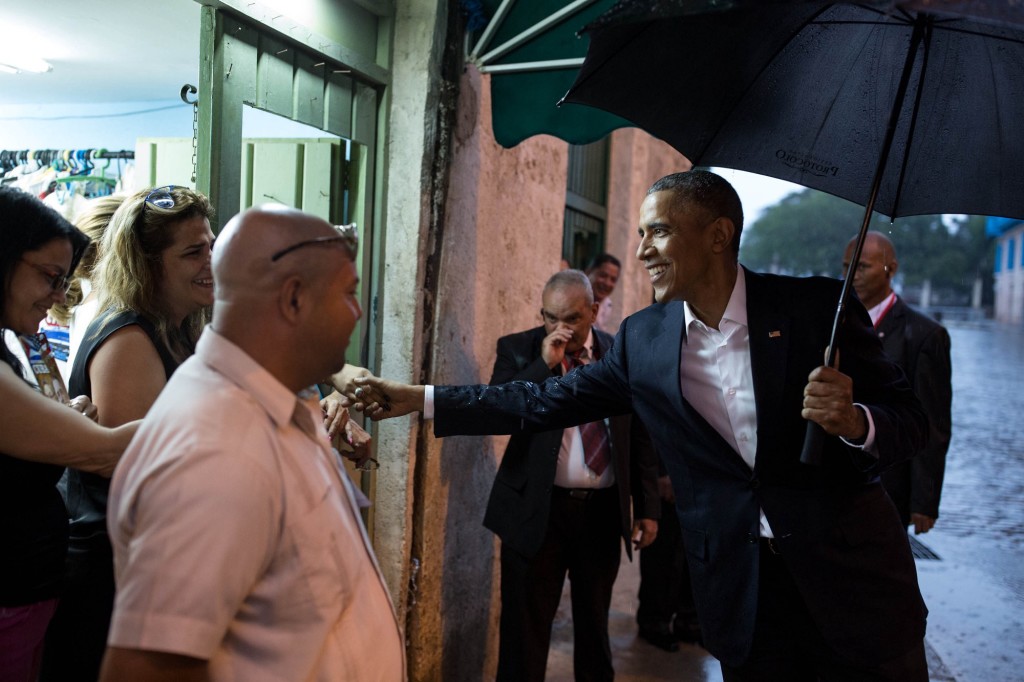 President Barack Obama greets people in Old Havana, Cuba, Sunday, March 20, 2016. (Official White House Photo by Pete Souza)