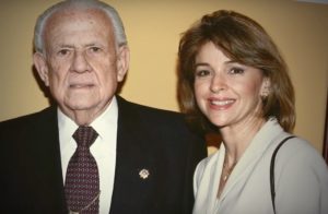 Aguirre Ferré shown here in photo with her father, Horacio Aguirre.