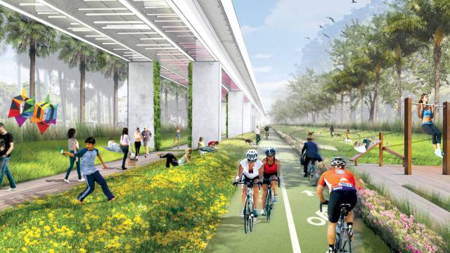 Miami's Underline which envisions transforming the underutilized land below Miami’s MetroRail.